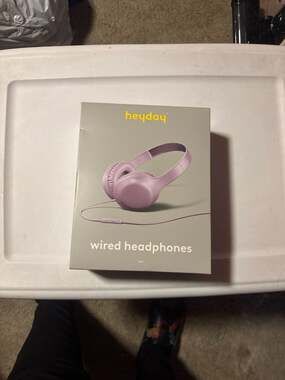 heyday Wired On-Ear Headphones with Microphone and 3.5mm Jack - Purple